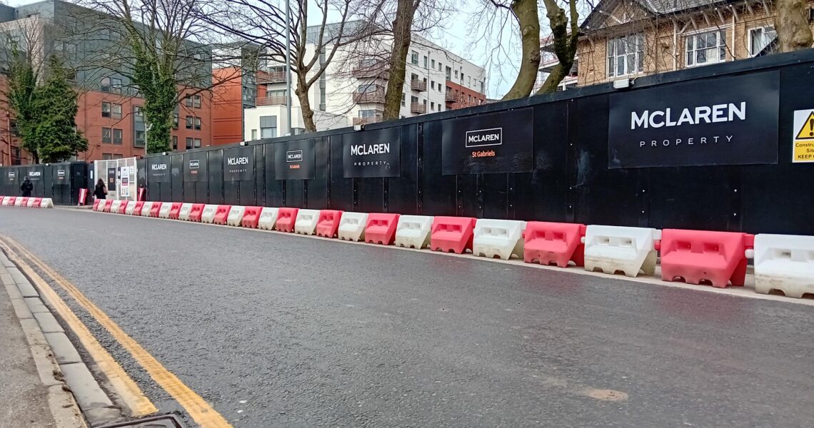 St. Gabriel’s Lodge - mclaren construction - hoarding panels