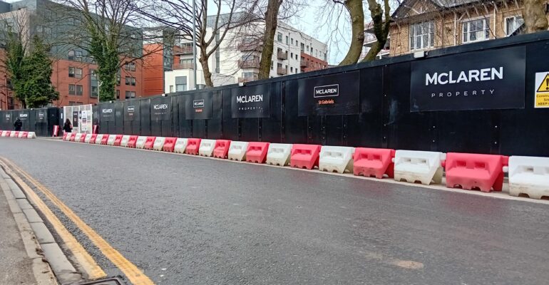 St. Gabriel’s Lodge - mclaren construction - hoarding panels