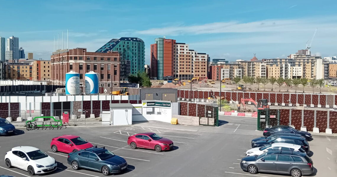 hoarding systems on a construction site