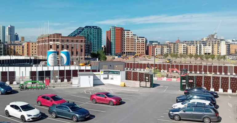 hoarding systems on a construction site